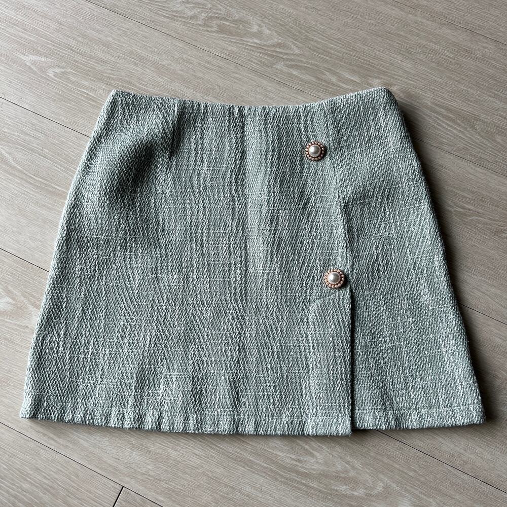 Shein Mini Aline Skirt Medium Fits Smaller Green Preppy Classic Academic